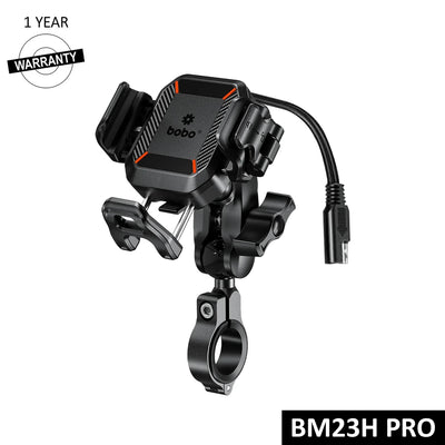 BOBO BM23H/M PRO Phone Holder with Wireless & 36W USB-C Charging and Anti Vibration